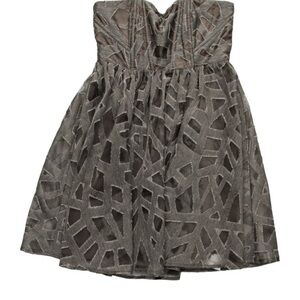 Alice + Olivia Gray Geometric Mini Dress